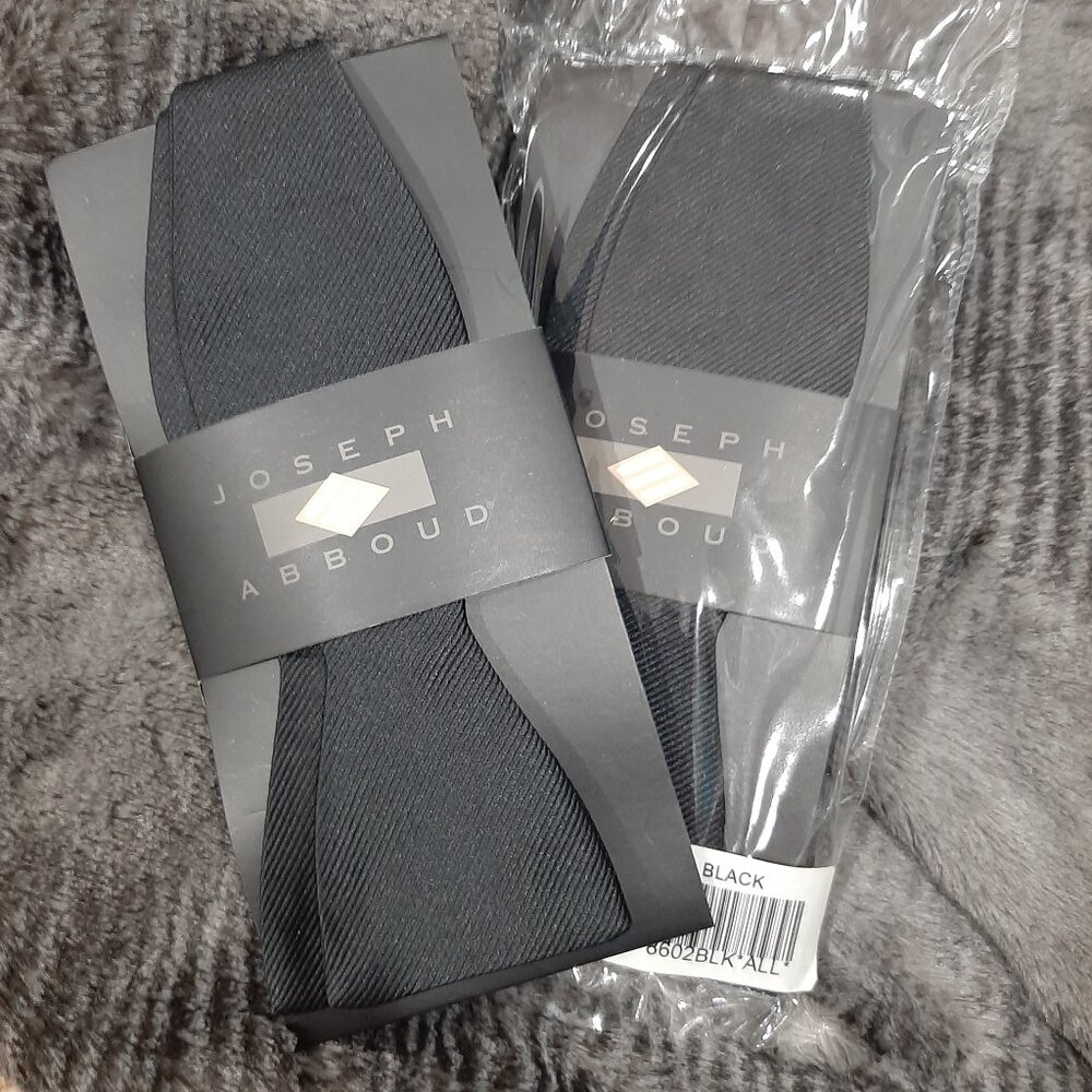 New Joseph Abboud set of two black bow ties